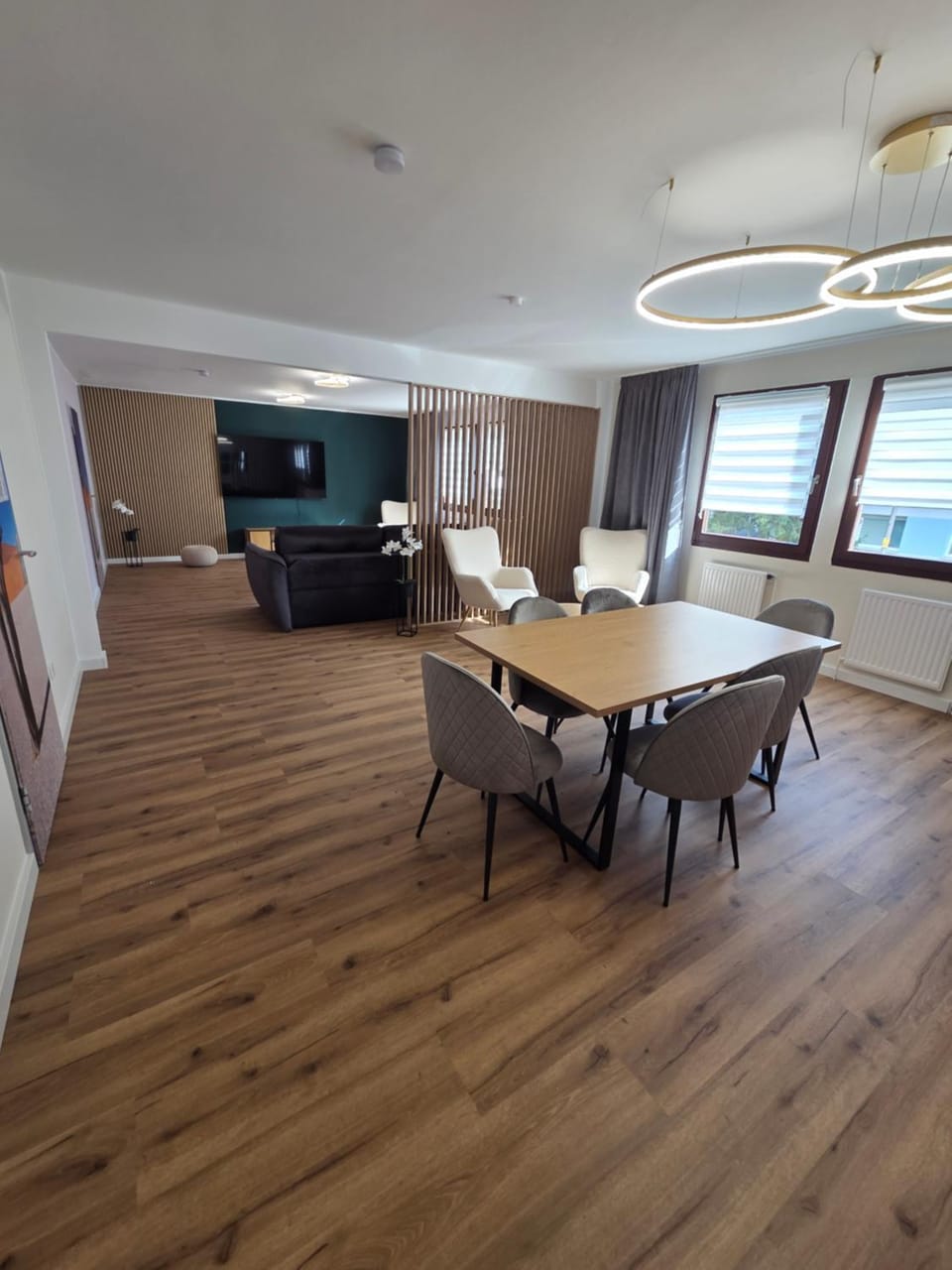 Living room, Seating area, Dining area