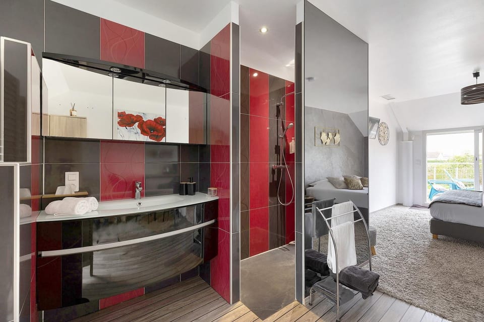 Property building, Living room, Bedroom