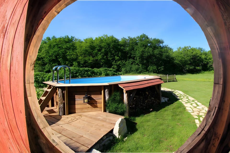 Property building, Living room, Swimming pool