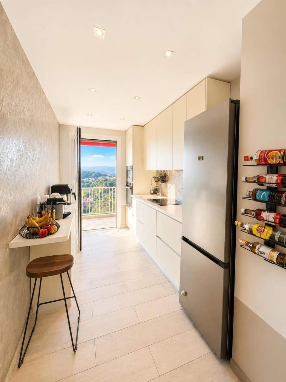 Kitchen or kitchenette, oven, stove, toaster