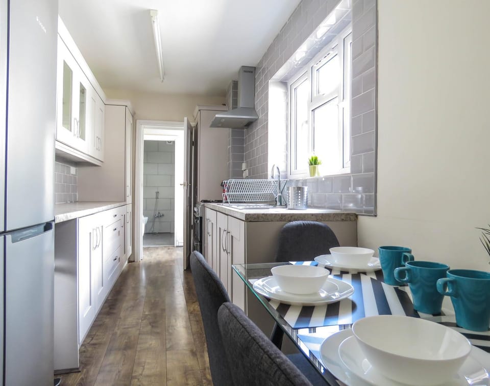 Dining area, oven, stove, kitchen