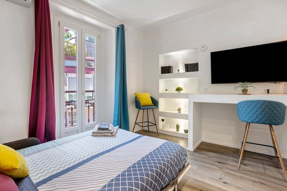 Property building, Living room, Bedroom