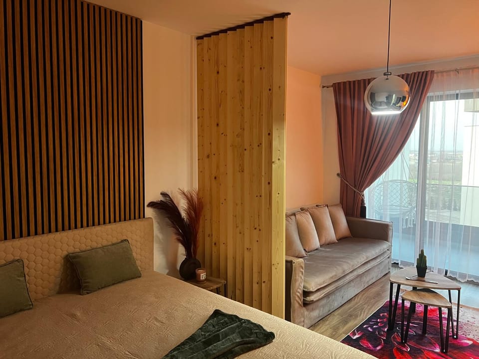 Bed, Living room, Photo of the whole room, Seating area, Bedroom