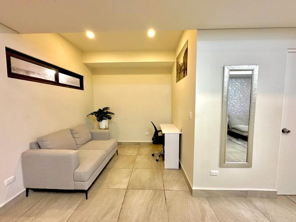 Bed, Living room, Photo of the whole room, Seating area, Bedroom