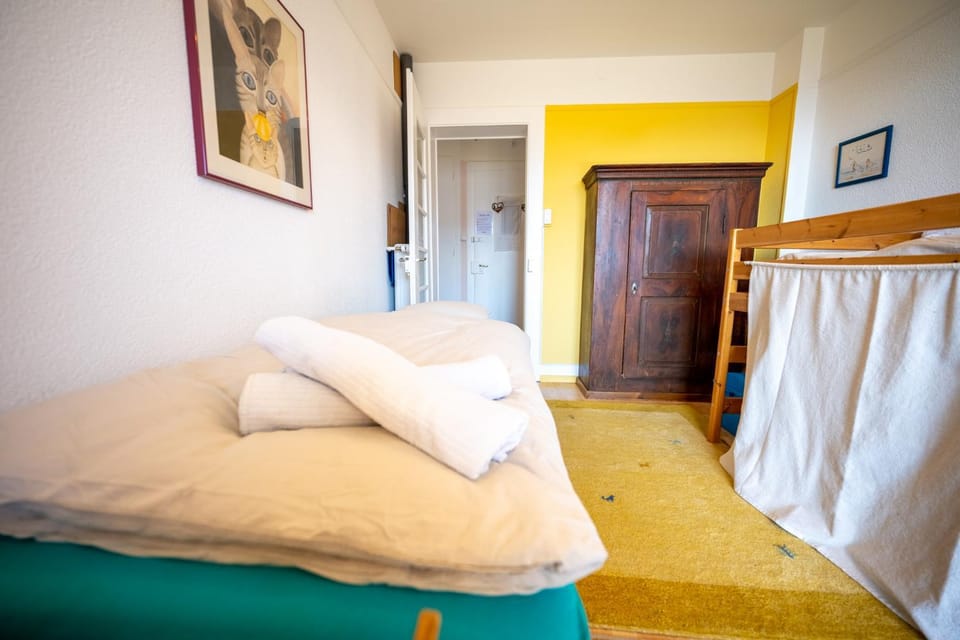 Bed, Photo of the whole room, Bedroom, towels, wardrobe