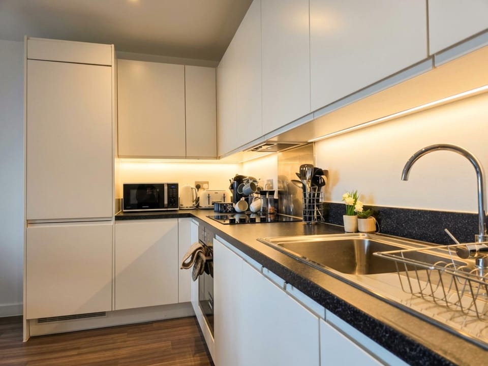 Coffee/tea facilities, Kitchen or kitchenette, minibar, oven, stove, toaster