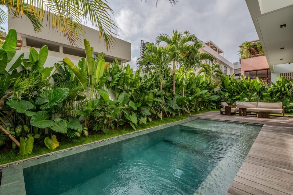 Day, Natural landscape, Garden, Garden view, Pool view, Swimming pool