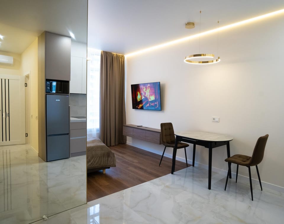 Kitchen or kitchenette, Living room, Seating area, wardrobe