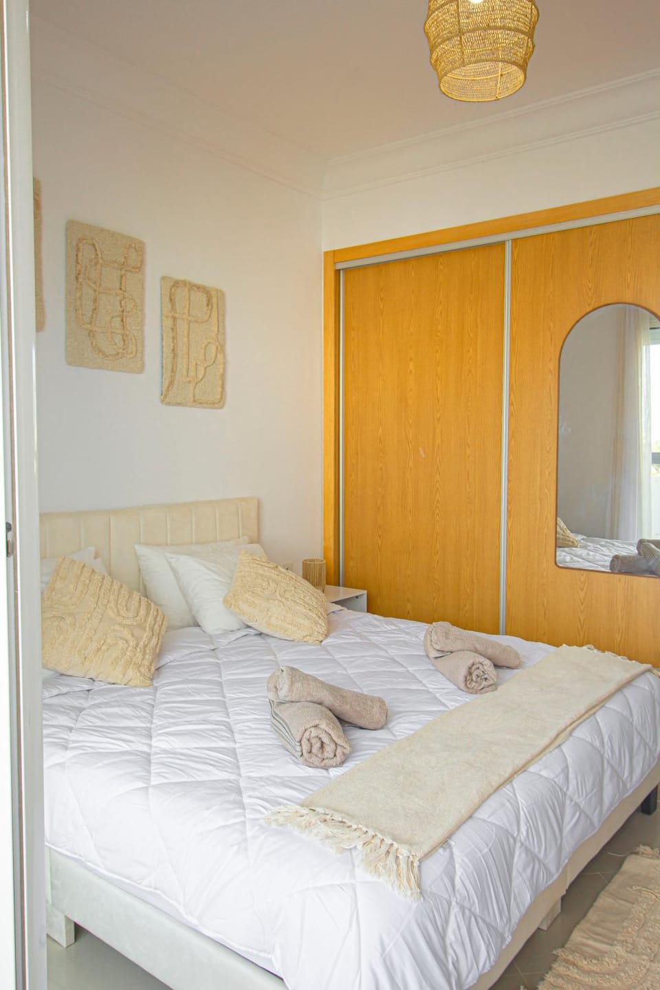 Bed, Photo of the whole room, Bedroom, towels, wardrobe