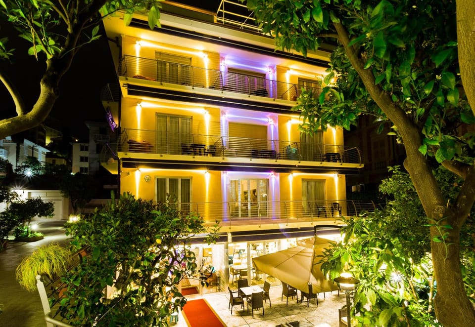 Property building, Patio, Night