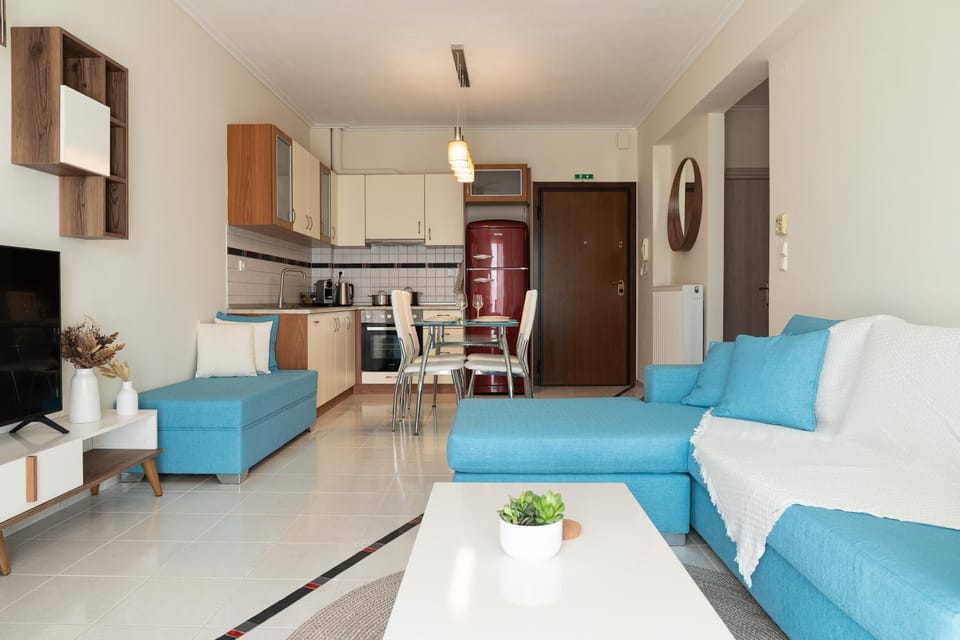 Living room, kitchen