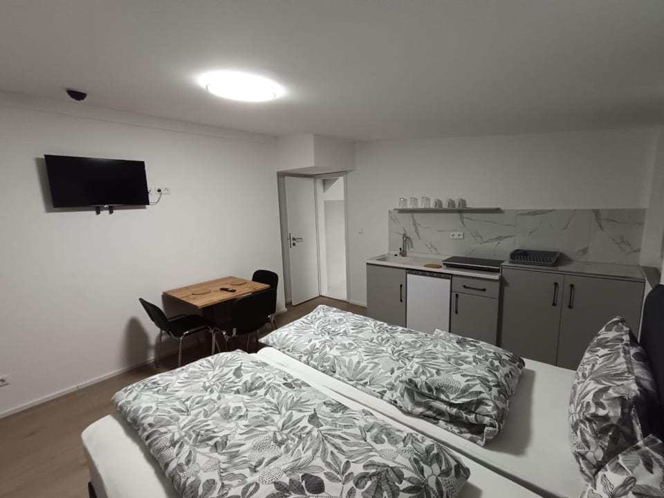 Bed, TV and multimedia, Kitchen or kitchenette, Photo of the whole room, Bedroom, stove