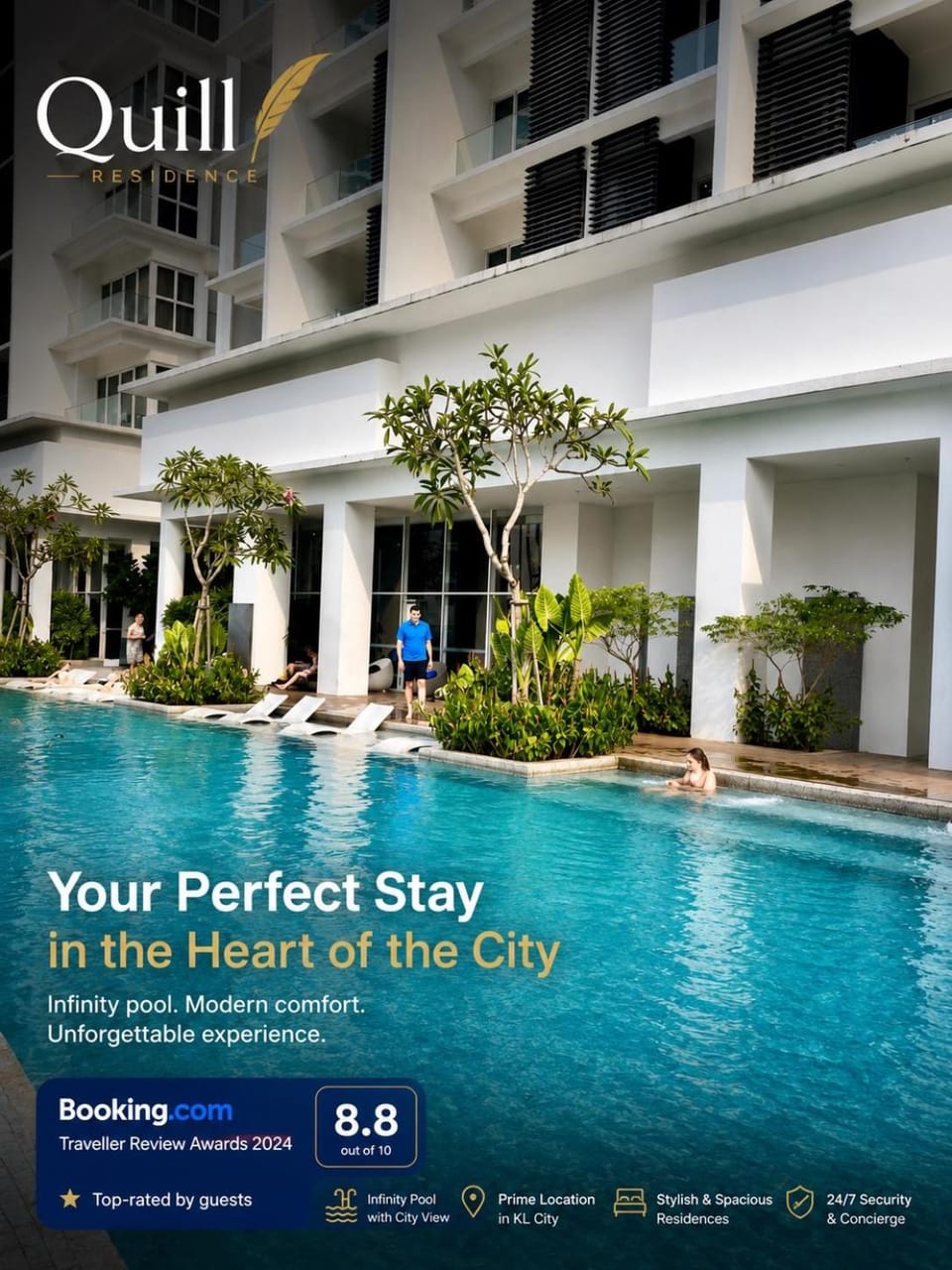 Luxury Quill Residence Suites Infinity Pool kL City View Apartment in Federal Territory of Kuala Lumpur