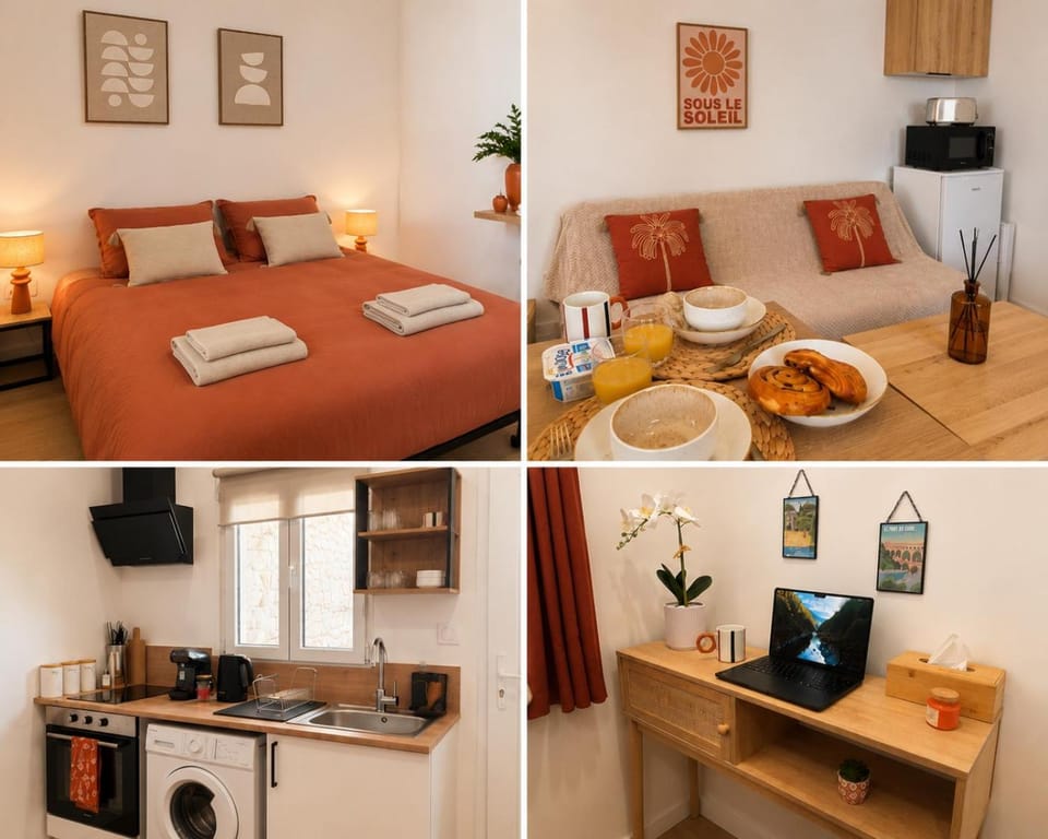 Kitchen or kitchenette, Living room, Seating area, Dining area, stove