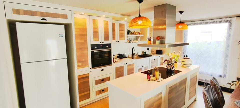 Kitchen or kitchenette, dishwasher, oven, stove