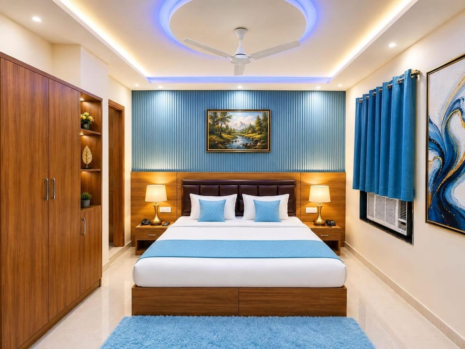 Bed, Photo of the whole room, Bedroom, wardrobe
