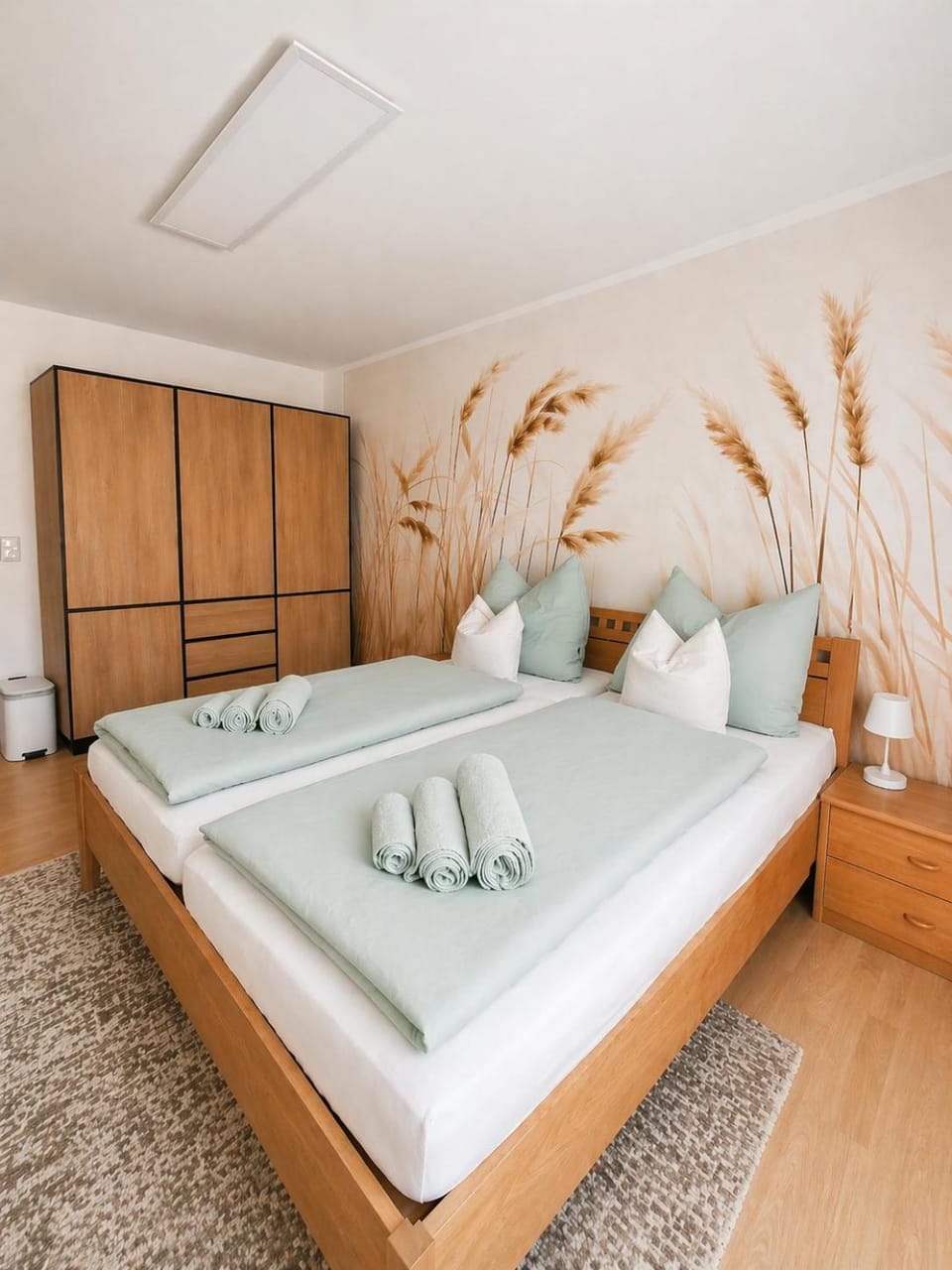 Bed, Photo of the whole room, Bedroom, towels, wardrobe