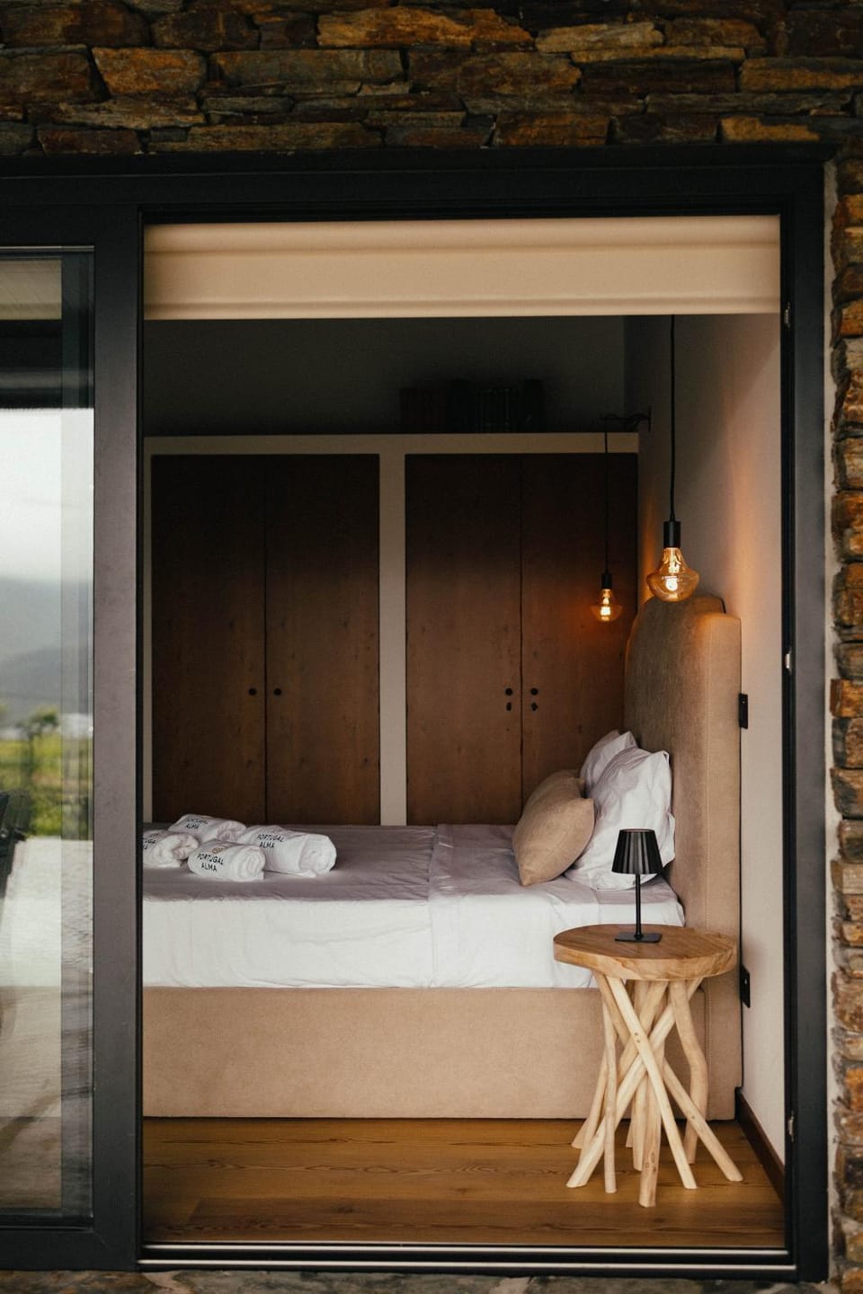 Bed, Natural landscape, Bedroom