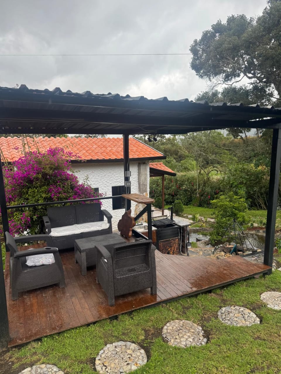 Property building, Garden, Kitchen or kitchenette