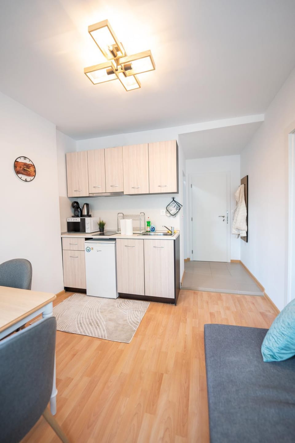 Kitchen or kitchenette, Living room, Dining area