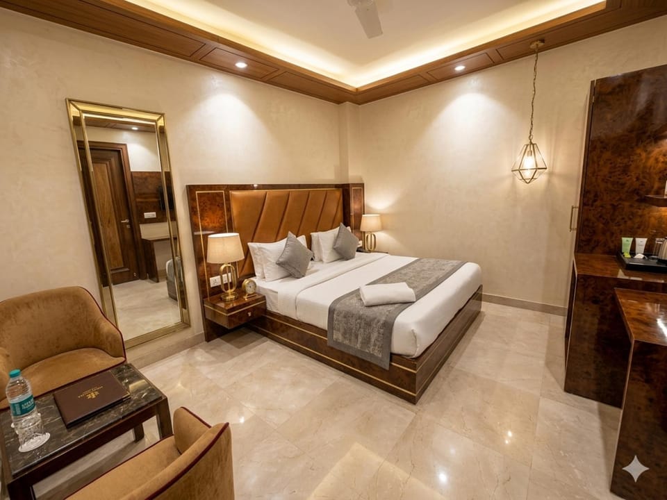 Bed, Living room, Photo of the whole room, Seating area, Bedroom, towels, wardrobe
