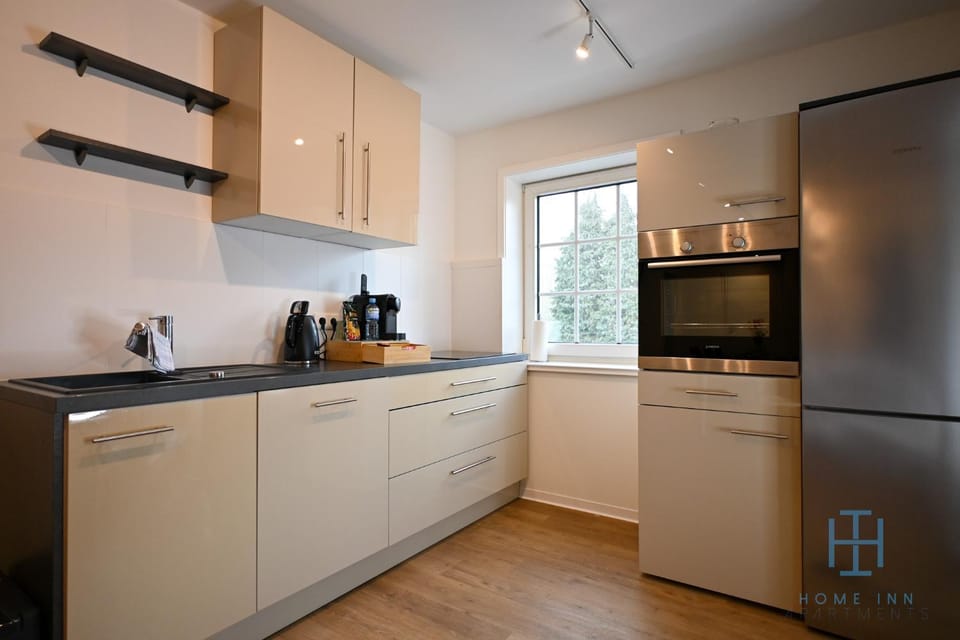 Kitchen or kitchenette, stove, kitchen