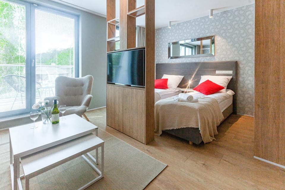 Bed, TV and multimedia, Living room, Photo of the whole room, Seating area, Bedroom, wardrobe