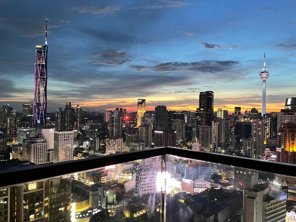 Nearby landmark, Night, Natural landscape, Bird's eye view, City view, Sunset