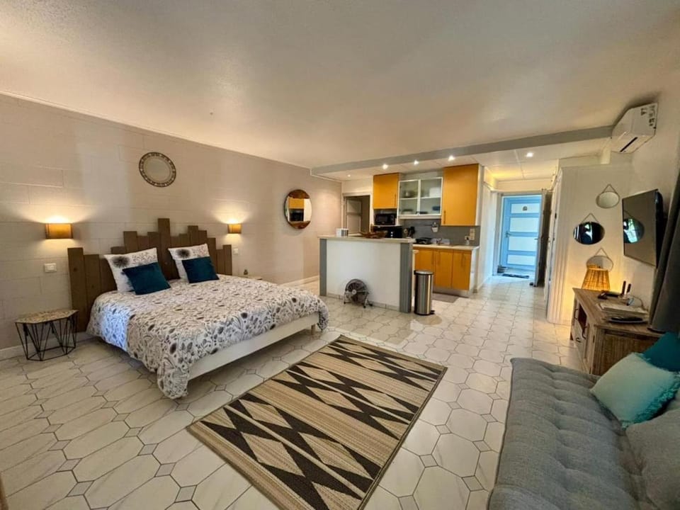Appartement Lunéa, jardin, piscine à débordement Apartment in Grande-Terre, Guadeloupe