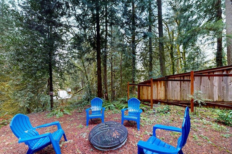 Secluded dog-friendly cabin with two fireplaces washer&dryer deck & firepit Cabin in Mount Hood Village