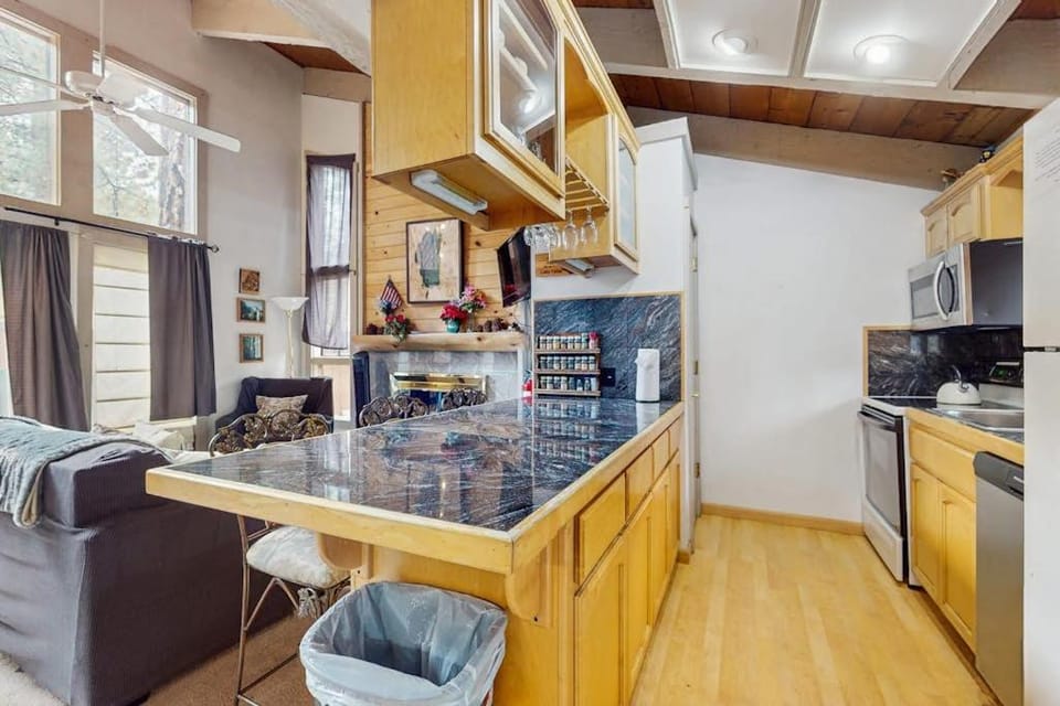 Slopeside alpine condo with gas fireplace shared hot tub-at base of Heavenly Lodge House in South Lake Tahoe