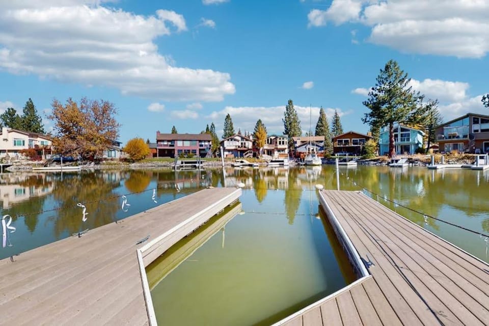 Charming Tahoe Keys Waterfront Retreat with Private Dock Pool Table House in South Lake Tahoe