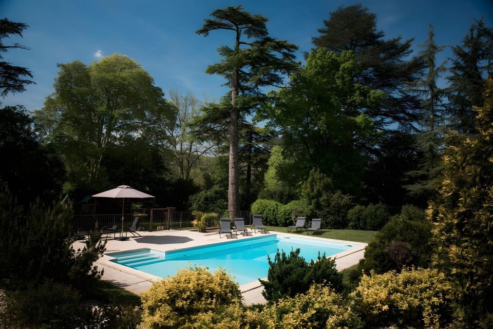Property building, Living room, Swimming pool