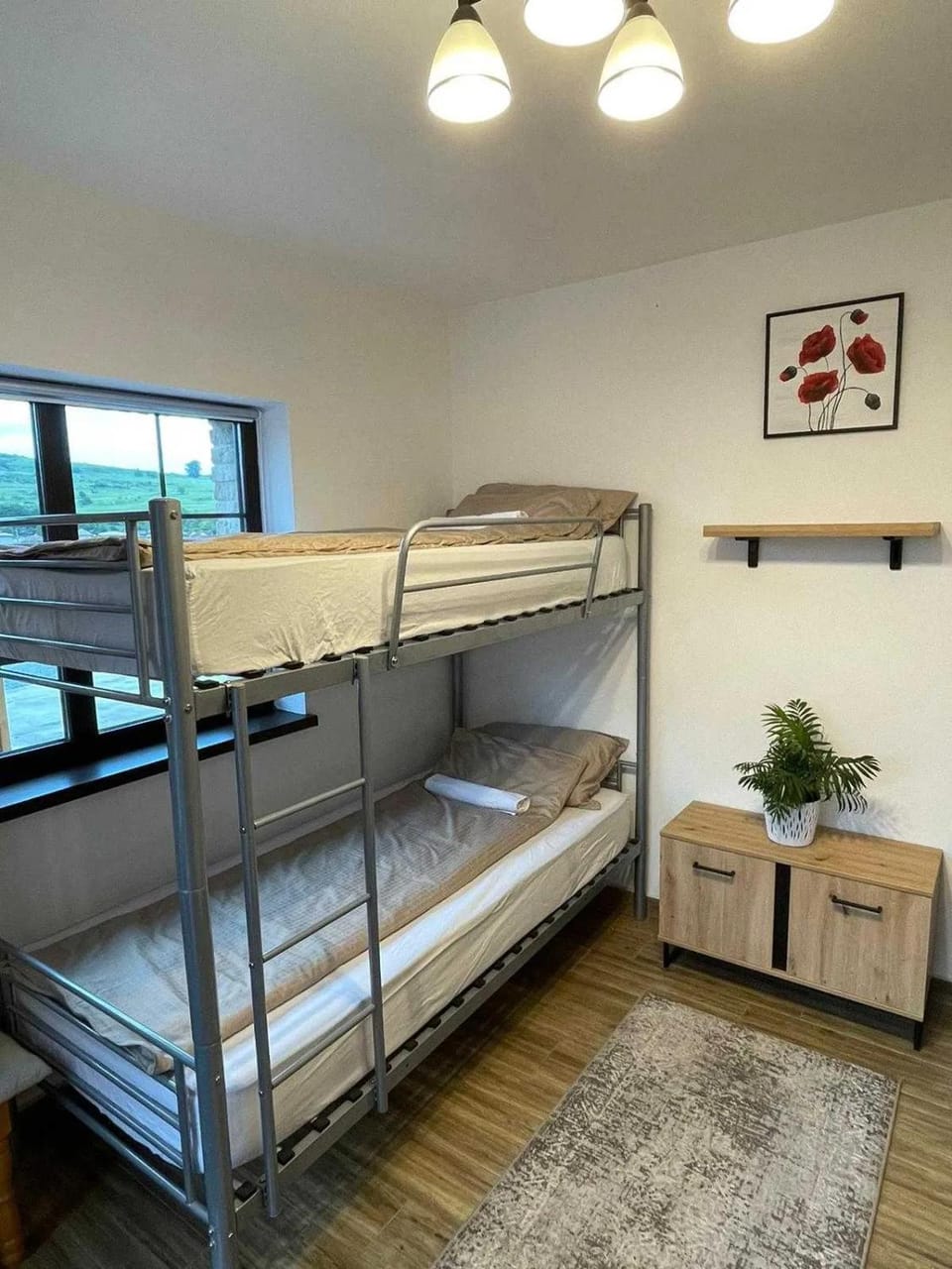 Bedroom, Garden view, bunk bed, Inner courtyard view