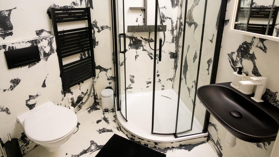 Black & White Apartment Prague by Wenceslas Square and Muzeum Apartment in Prague