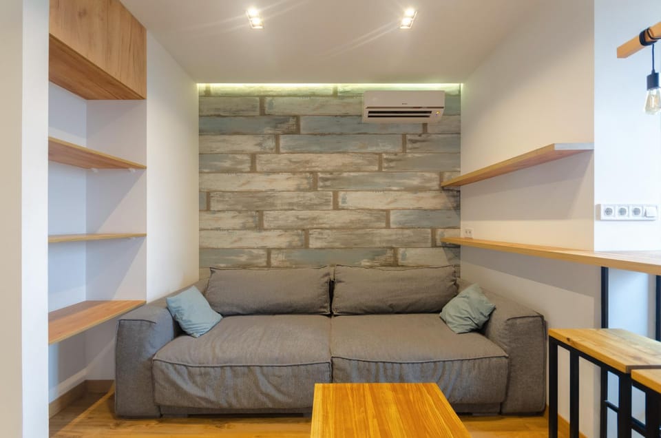 Living room, Seating area, air conditioner