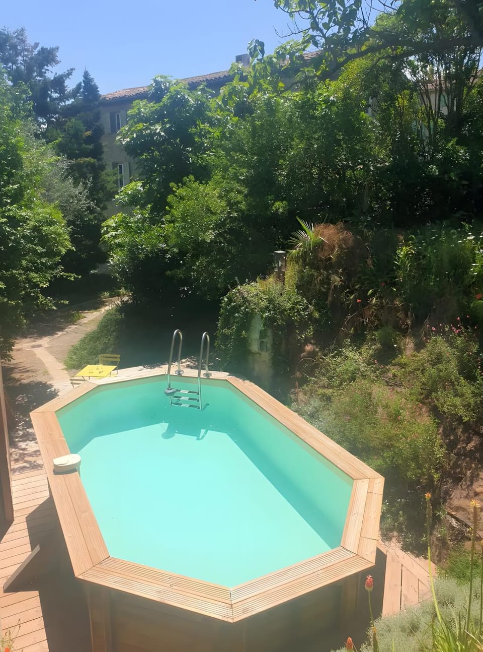 Property building, Living room, Swimming pool