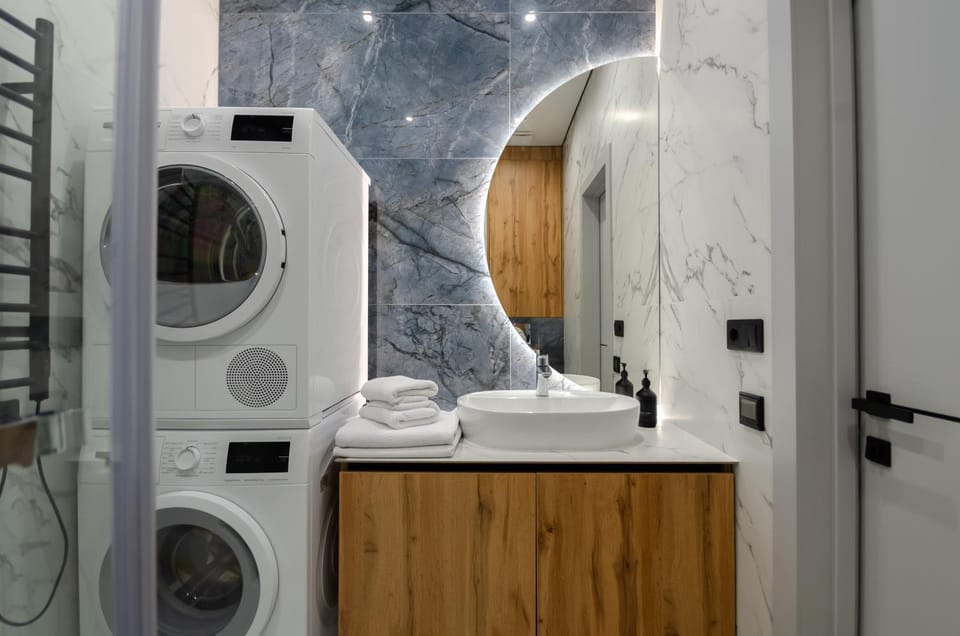 towels, washing machine, dryer