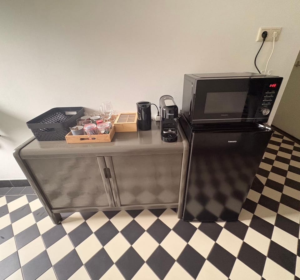 Coffee/tea facilities, Kitchen or kitchenette, oven