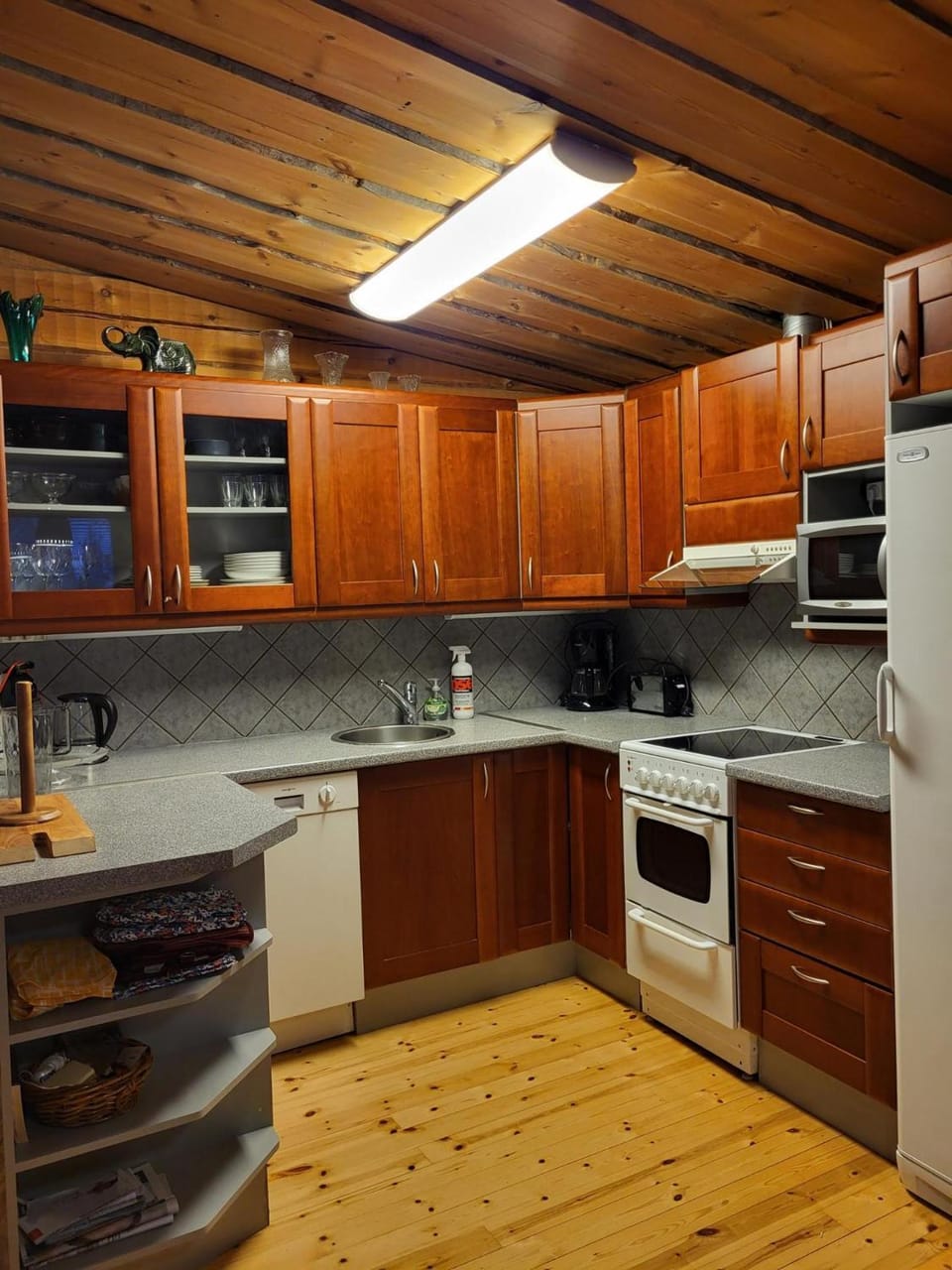 Kitchen or kitchenette, dishwasher, oven, stove
