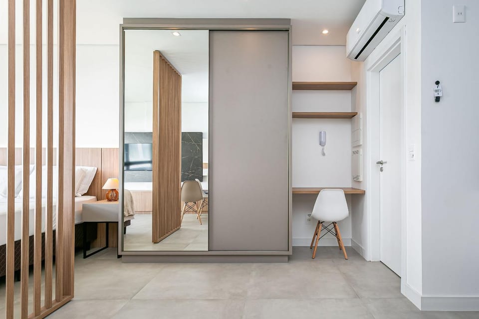 Bed, Photo of the whole room, Bedroom, wardrobe, air conditioner