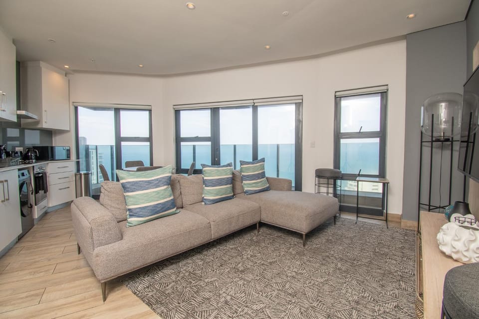 TV and multimedia, Kitchen or kitchenette, Living room, Dining area, Sea view, stove