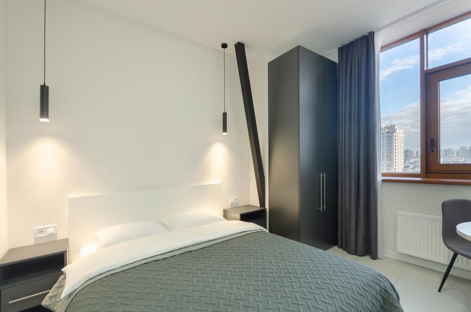 Bed, heating, wardrobe