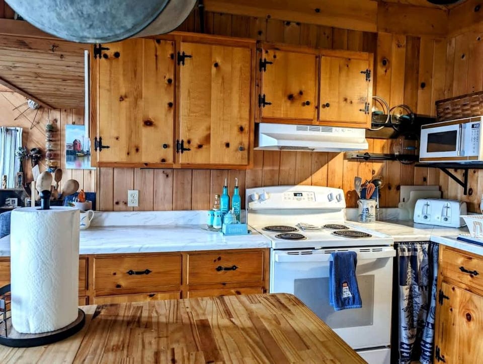 Stunning Waterfront Cabin on Flanders Pond for an Amazing Family Adventure in Sullivan, Maine Cabin in Sullivan