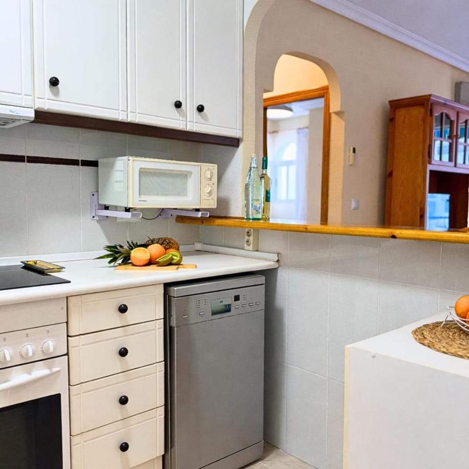 Kitchen or kitchenette, dishwasher