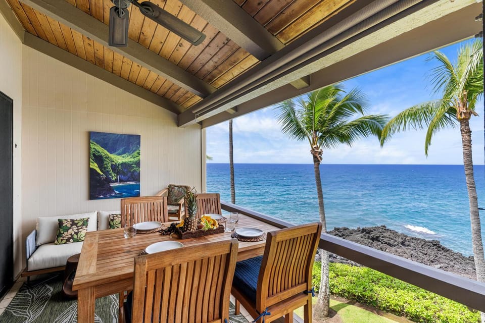 KKSR#4303 Direct Oceanfront, Top Floor, Ac! House in Big Island