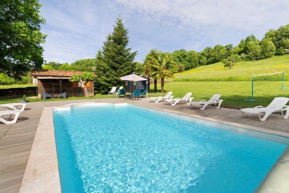 Property building, Living room, Swimming pool