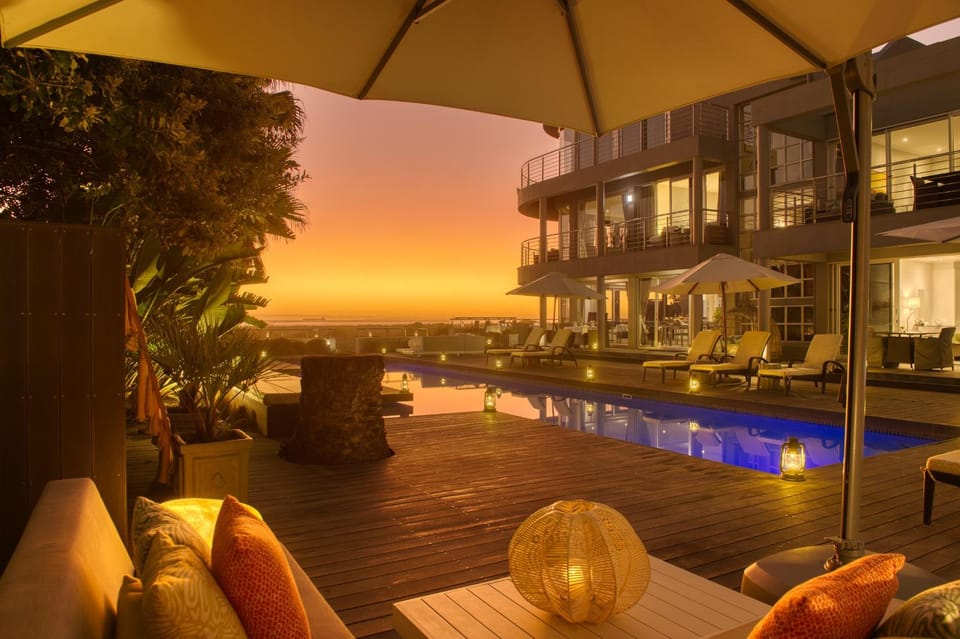 Swimming pool, Sunrise, Sunset