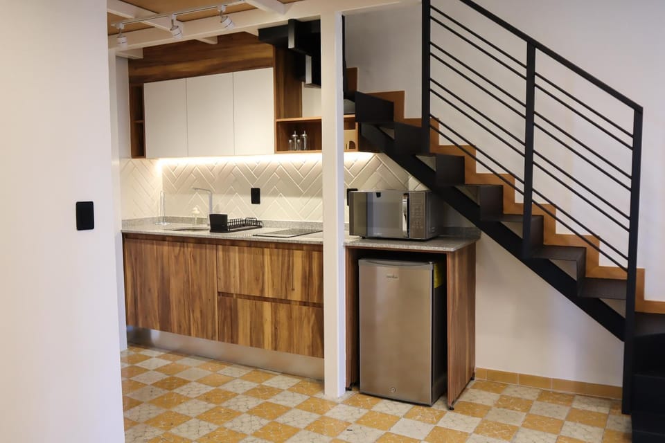 Kitchen or kitchenette, dishwasher