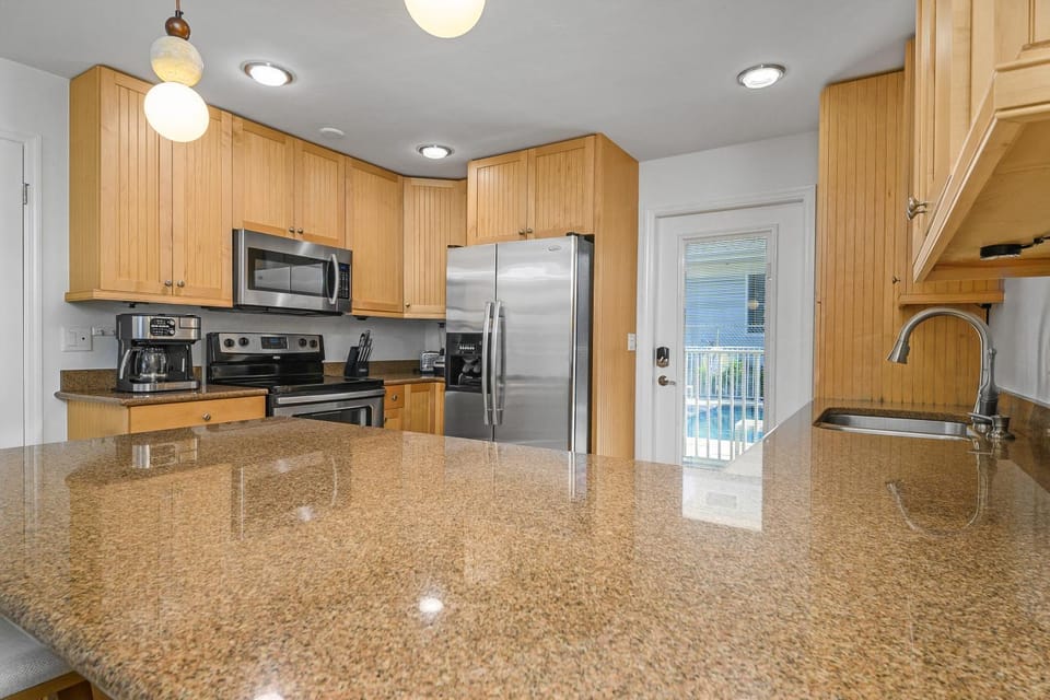 Kitchen or kitchenette, oven, stove, toaster